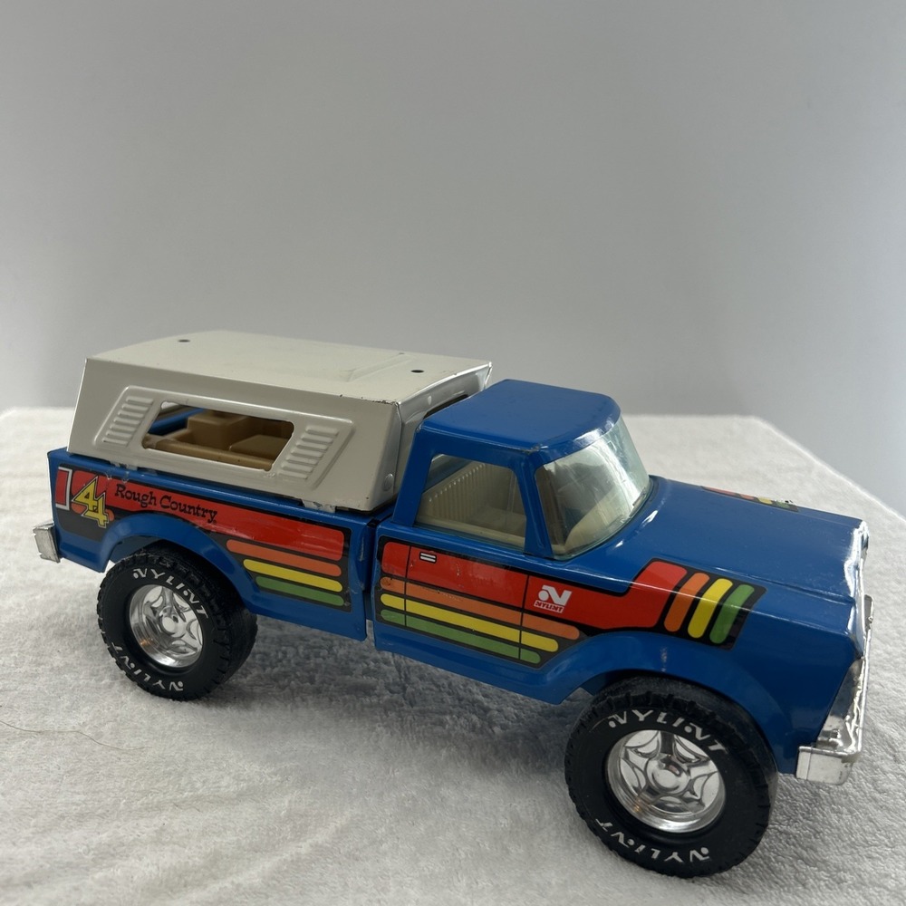 Vtg Nylint Ford F-100 Rough Country 4x4 Camper Pickup Truck Pressed Steel USA